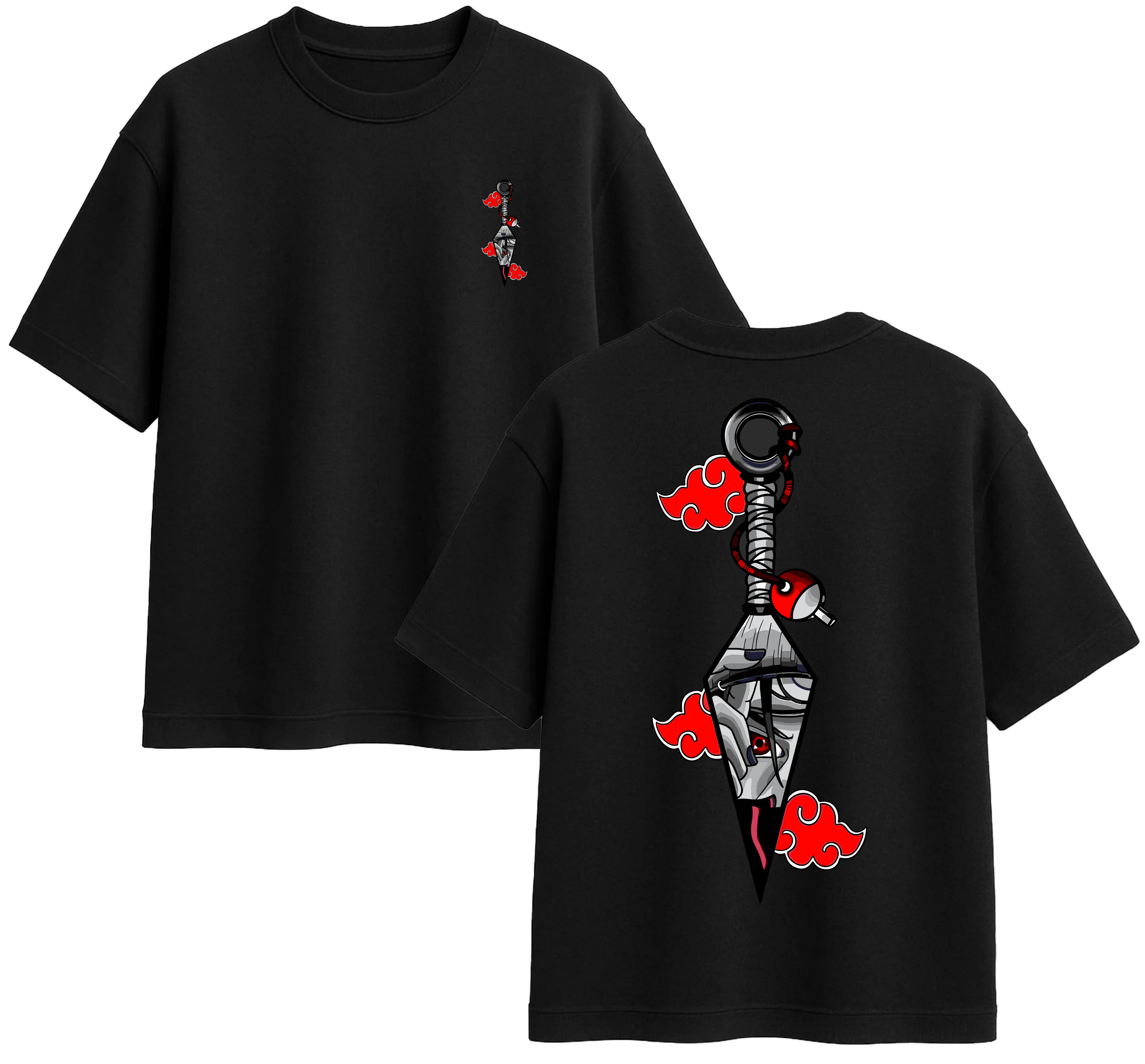 Naruto - Kunai with Akatsuki Clouds